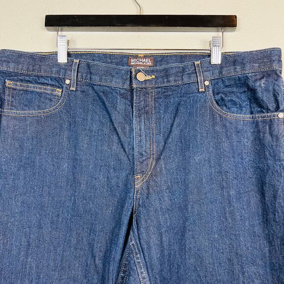 Michael Kors Straight Leg Jeans Blue Dark Wash - 40 x 30 - Picture 2 of 5